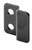 Strike Plate, offset, steel, black, 22mm x 6mm