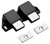 Magnetic Push/Touch Latches, White, .33" Short, Double