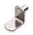 Shelf Support, steel, nickel-plated, angular without hole 1/4"
