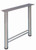 H-Leg, steel, silver, 610mm x 698mm