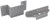 ATS Slab End Bracket Set, steel, silver