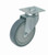Caster, swivel, no brake, mounting plate, steel, zinc-plated, 100mm