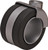 Caster Gray, no brake, plate mounted, steel and plastic, 68mm diameter