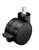 Caster, swivel, with brake, M10, steel, plastic, black/black, 60mm