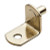 Shelf Support, steel, brass-plated,L-shaped, 5mm, with Screw hole, 20pcs