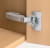 Blum 110G Plus Soft-Closing Hinges, Inserta Straight Nickel