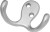 Double Utility Hook, Satin Nickel