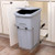 Soft Close, Bottom Mount Waste Bins with Handle, 35 Qt (1) Platinum 9-3/8" W X 20-1/8" D X 18-13/16" H Ch