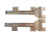 Retractable Flipper Door Hardware, Anochrome 24-1/8" 19-1/2"