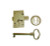 Drawer Lock Surface Mount,Bright Brass Key 03