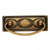 Traditional Brass Pull - 6323, Finish Floral Brass, Projection - Overall Dimensions 33 mm, Length - Overall Dimensions 97 mm