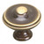 Traditional Brass Knob - 2440, Finish Satin Bronze, Diameter - Overall Dimensions 35 mm