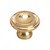 Traditional Brass Knob - 2440, Finish Brass, Diameter - Overall Dimensions 25 mm, Projection - Overall Dimensions 17 mm PRO-PACK 2