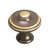 Traditional Brass Knob - 2440, Finish Satin Bronze, Diameter - Overall Dimensions 25 mm
