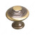 Traditional Brass Knob - 2448, Finish Satin Bronze, Diameter - Overall Dimensions 25 mm PRO-PACK 2