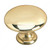 Traditional Brass Knob - 2449, Finish Brass, Diameter - Overall Dimensions 35 mm, Projection - Overall Dimensions 28 mm
