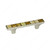 Contemporary Metal Pull - 3024, Precious stone, Center to Center 64 mm, Finish Polished Nickel / Amber, Material Metal / Amber