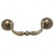 Traditional Solid Brass Pull - 3085, Center to Center 96 mm, Finish Burnished Brass, Projection - Overall Dimensions 50 mm
