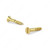 Decorative Wood Screw, Flat Head, Slotted Drive, Regular Thread, Regular Wood Point, Colored Screws, Screw Size 6, Length 20 mm, Finish Brass Plated, Head Size no. 6 PRO-PACK 5