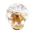 Cabinet Knob 332, Finish Clear / Polished Brass, Diameter - Overall Dimensions 1 1/8 in