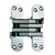 Concealed Steel Hinge - Model #220, The hinge is invisible when closed., Finish Satin Nickel