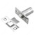 Adjustable Ball Catch with T-shaped plate, Color/Finish Chrome PRO-PACK 2