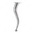 Aluminum Table Leg - 56002, Screw- in leg, Height 15 1/4 in, Plate Dimension 75 mm x 75 mm, Finish Polished Aluminum