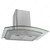Glass and Stainless Steel Wall Hood, Width 30 in