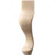 Queen Anne Style Furniture Leg, Height - Overall Dimensions 8 in, Species Birch