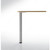 1100 mm (43-1/4'') - Adjustable Bar Table Leg - 6151, 30 mm (1- 3/16'') adjustment, Finish Brushed Nickel