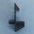 Shelf Support Locking Wings 1/2" - 1/4" peg, Black, Pkg of 100