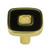 Royal Collection Knob - 6430, Finish Gold / Black, Material Enamel / 24K Gold-Plated
