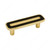 Contemporary Metal Pull - 6464, Center to Center 64 mm, Finish Gold / Black, Material Metal / Enamel / 24K Gold-Plated