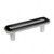 Contemporary Metal Pull - 6464, Center to Center 64 mm, Finish Silver / Black, Material Metal / Enamel / Silver-Plated
