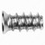 Euro Screw, Flat Head (8 mm), Blunt Tip, Screw Size 6 mm, Length 13 mm, Finish Nickel, Drive required Phillips