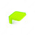 Contemporary Plastic Pull - 6623, Finish Transparent Lime Green / White