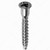 Assembly screw, Confirmat head with nibs, Hi-Low thread, Dogpoint, Screw Size 5 mm, Head Size 7 mm, Drive Size #2 (Pozi)
