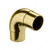 90G Flush Elbow Connector for Handrail, Handrail Size 2 in, Material Solid Brass, Finish Brass, Width 3 in