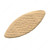 Wood Biscuit, Allows two pieces of wood to join easily., Number #20, Width - Overall Dimensions 23 mm, Length - Overall Dimensions 60 mm