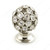 Swarovski Crystal Encrusted Knobs - 9601, Diameter - Overall Dimensions 21 mm, Projection - Overall Dimensions 29 mm