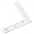 L-shaped connection plate, Width - Overall Dimensions 1 in, Length - Overall Dimensions 6 in L-shaped connection plate, Width - Overall Dimensions 1 in, Length - Overall Dimensions 6 in