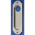 Flush Pull/Handle (for Use with Cylinder) - Arch Style, Door Thickness 1 3/8 in, Finish Brushed Chrome