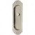 Privacy Flush Pull (Emergency Key) - Arch Style, Door Thickness 1 3/4 in, Finish Brushed Nickel