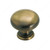 Allison Brass Knob - 1950, Finish Antique Brass, Diameter - Drilling Dimensions 11 mm