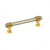 Contemporary Brass Pull - 2591, Finish Brass / Brushed Nickel