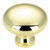 Contemporary Metal Knob - 770, Finish Brass, Screw/Nail 8/32 (Included) PRO-PACK 3
