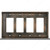 Switch plate 4 Decora - Traditional Style, Finish Brushed Oil-Rubbed Bronze