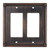 Switch plate 2 Decora - Traditional Style, Finish Brushed Oil-Rubbed Bronze