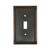 Switch Plate 1 Toggle Entry - Traditional Style, Finish Brushed Oil-Rubbed Bronze