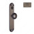 Right Mortise Escutcheon Entry, Knob K5/K5, 2.50 - California, Finish Brushed Antique Nickel